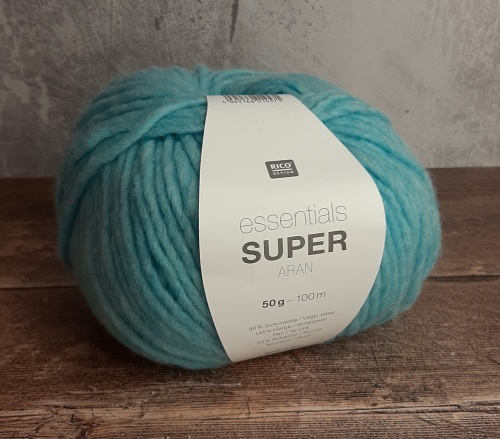 Rico Essentials Super Aran 50g - Aqua